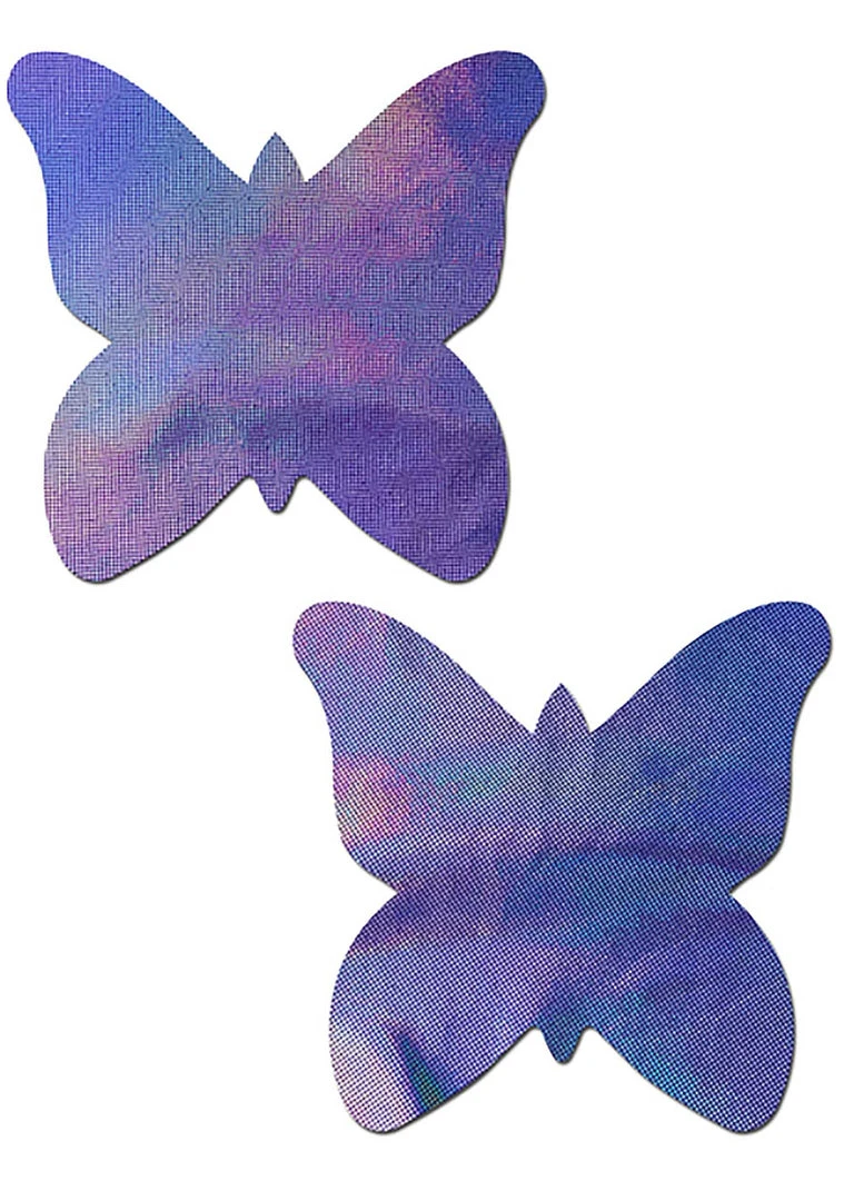 Pastease Monarch Holographic Butterfly Nipple Pasties In Lavender Accessories 4 Pastease Monarch Holographic Butterfly Nipple Pasties In Lavender Accessories