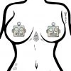 Pastease Holographic Robot Nipple Pasties In Silver Accessories 1 Pastease Holographic Robot Nipple Pasties In Silver Accessories
