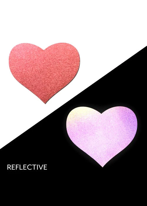 Pastease Accessories Love Reflective Heart Nipple Pasties In Red 4 Pastease Accessories Love Reflective Heart Nipple Pasties In Red