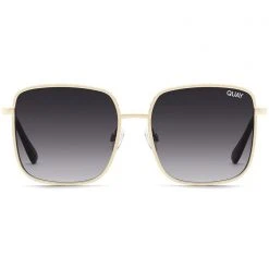 Quay Australia Real One Sunglasses In Gold Smoke