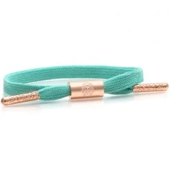 Rastaclat Brandy Women's Single Lace Bracelet In Turquoise/Rose Gold Accessories