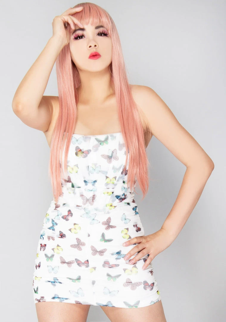 Rehab Lab Wild Heart Butterfly Kisses Strapless Bustier Dress 3 Rehab Lab Wild Heart Butterfly Kisses Strapless Bustier Dress