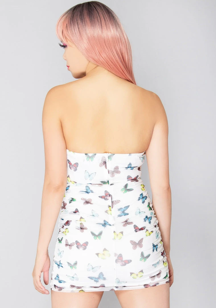 Rehab Lab Wild Heart Butterfly Kisses Strapless Bustier Dress 4 Rehab Lab Wild Heart Butterfly Kisses Strapless Bustier Dress