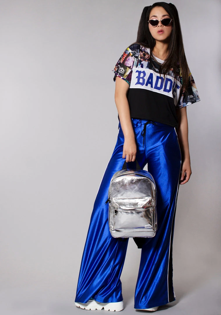 Spiral Bags Steel Eclipse Festival Backpack In Metallic Silver 4 Spiral Bags Steel Eclipse Festival Backpack In Metallic Silver