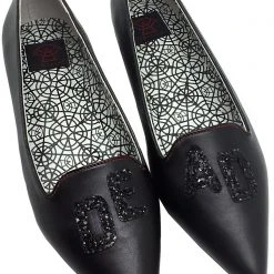 Strange Cvlt Dagger Drop Dead Gorgeous Flats In Black Shoes