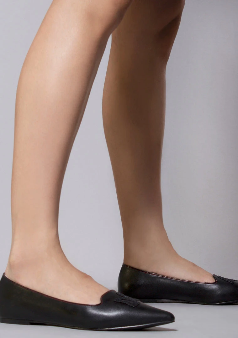 Strange Cvlt Dagger Drop Dead Gorgeous Flats In Black Shoes