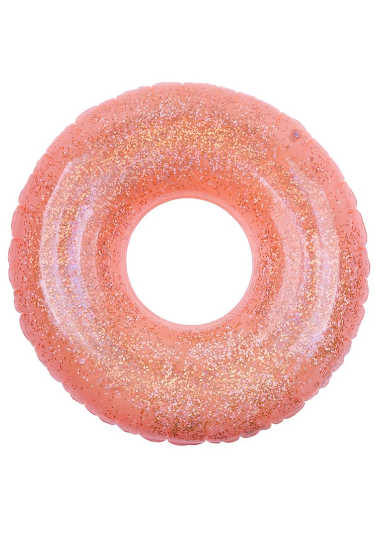 SunnyLife Neon Coral Glitter Pool Ring 4 SunnyLife Neon Coral Glitter Pool Ring