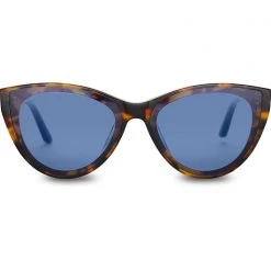 TOMS Josie Sunglasses In Blonde Tortoise/Blue