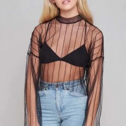 The Ragged Priest Widow Mesh Top