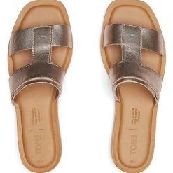 TOMS Shoes Seacliff Metallic Leather Sandals 11 TOMS Shoes Seacliff Metallic Leather Sandals