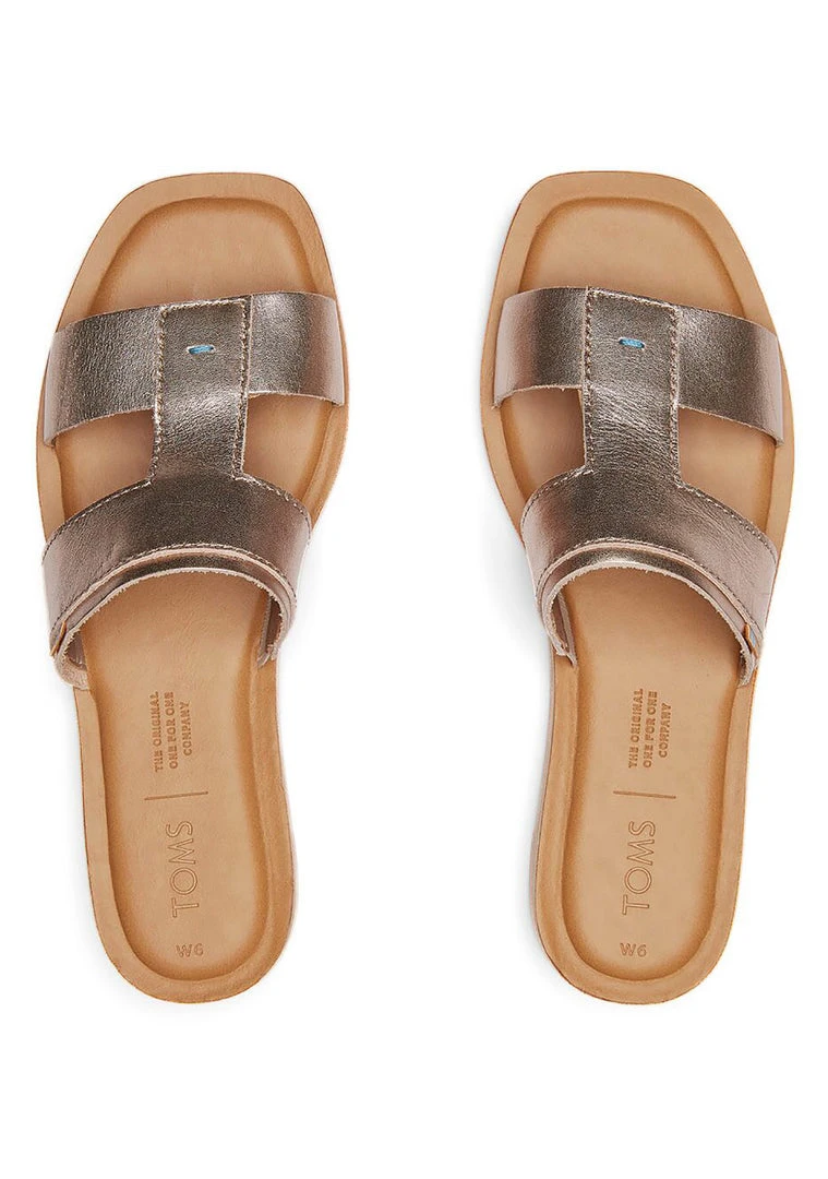 TOMS Shoes Seacliff Metallic Leather Sandals 6 TOMS Shoes Seacliff Metallic Leather Sandals