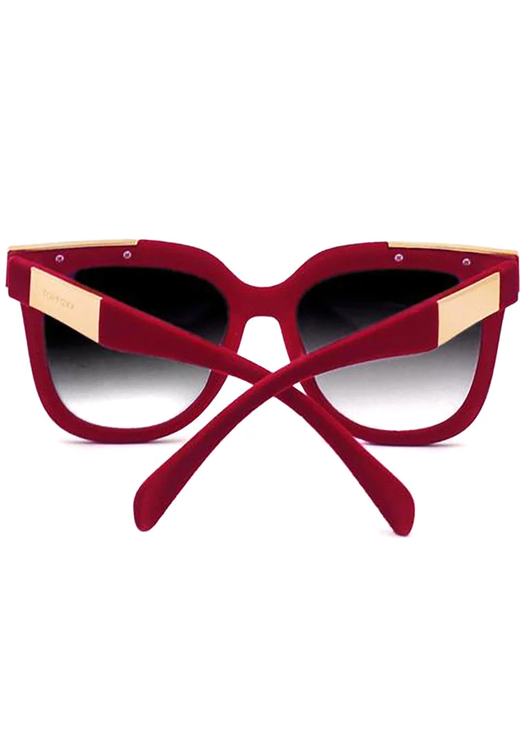 TopFoxx Coco Sunglasses In Red Velvet 7 TopFoxx Coco Sunglasses In Red Velvet