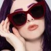 TopFoxx Venice Sunglasses In Red Velvet 1 TopFoxx Venice Sunglasses In Red Velvet