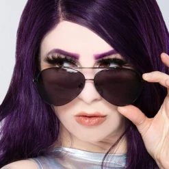 TopFoxx Amelia Sunglasses In Jet Black