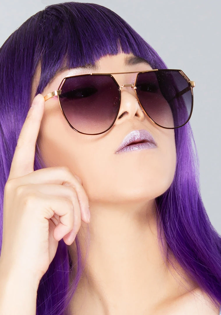 TopFoxx Farrah Sunglasses In Ombre Black 4 TopFoxx Farrah Sunglasses In Ombre Black