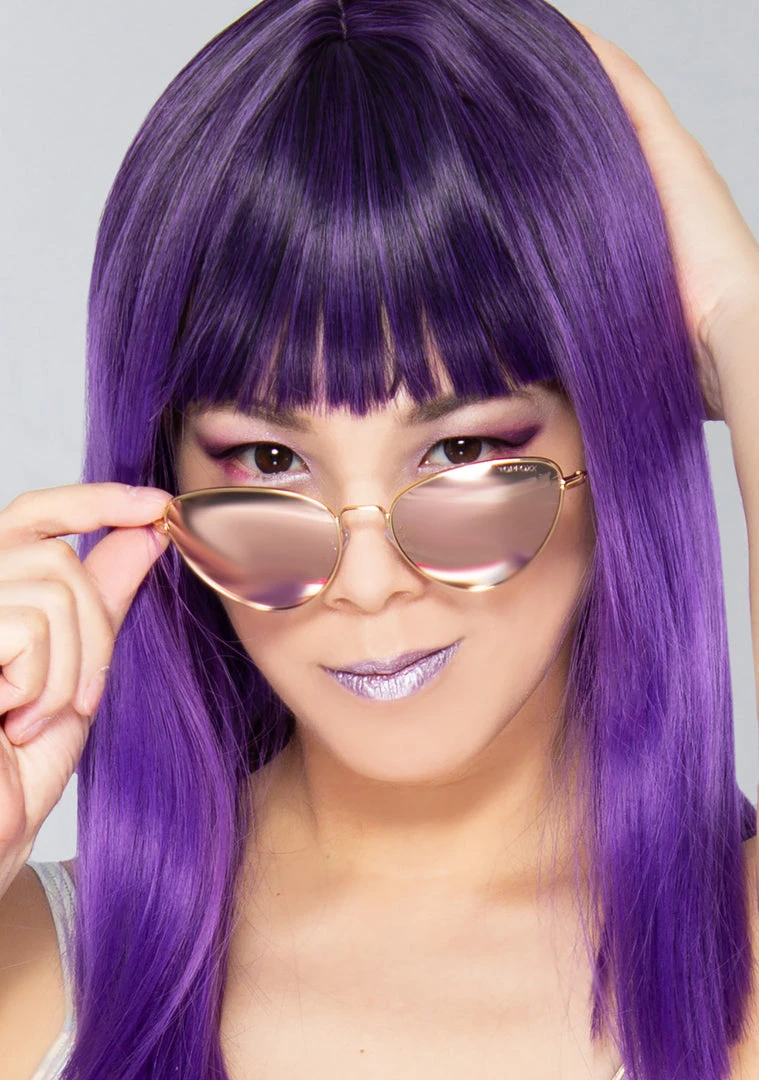 TopFoxx Felina Sunglasses In Rose Gold Wild Heart 3 TopFoxx Felina Sunglasses In Rose Gold Wild Heart