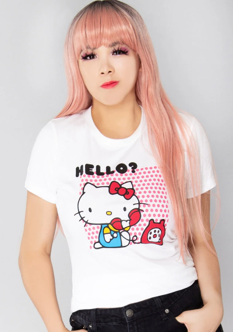 Unique Vintage X Hello Kitty On The Phone T-Shirt 3 Unique Vintage X Hello Kitty On The Phone T-Shirt