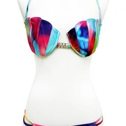 WILDFOX Swim Mermaid Dye Split String Bikini Bottom Bottoms 8 WILDFOX Swim Mermaid Dye Split String Bikini Bottom Bottoms