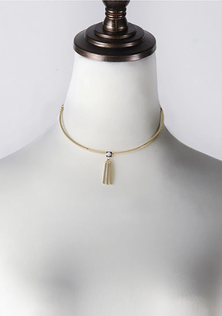 Wanderlust + Co Ava Choker In Gold/Sky 5 Wanderlust + Co Ava Choker In Gold/Sky