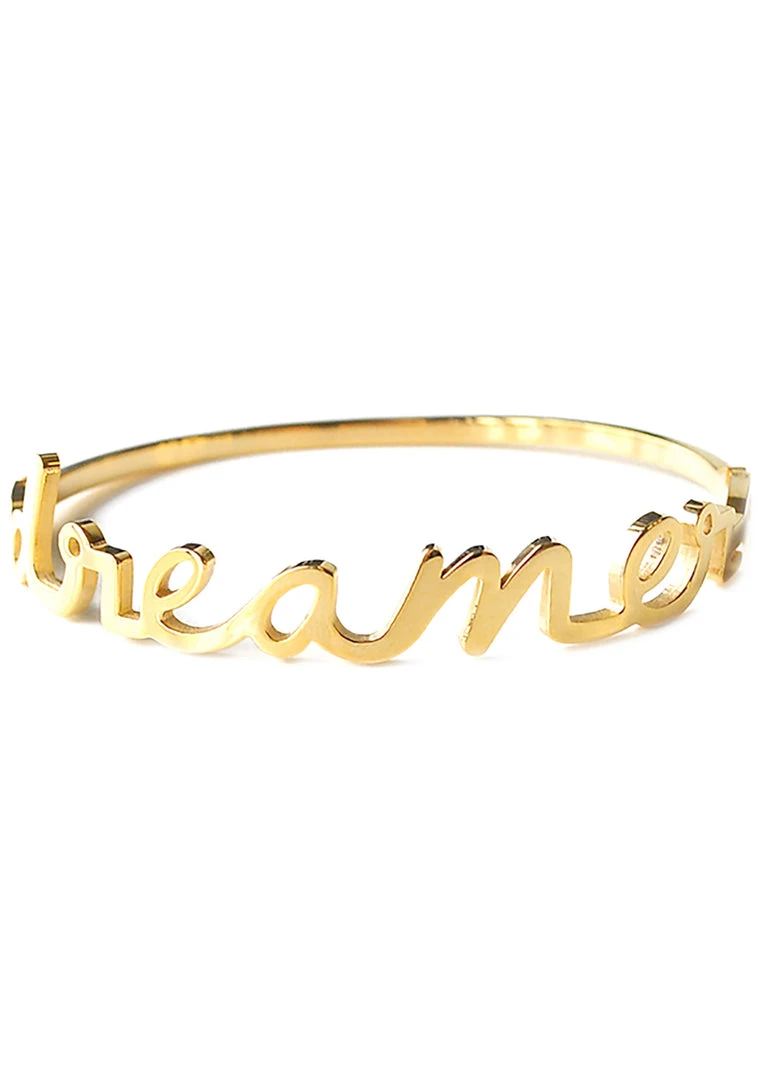 Wanderlust + Co Dreamer Bangle In Gold 4 Wanderlust + Co Dreamer Bangle In Gold