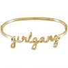 Wanderlust + Co Girlgang Bangle In Gold Accessories 1 Wanderlust + Co Girlgang Bangle In Gold Accessories