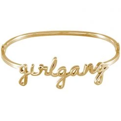 Wanderlust + Co Girlgang Bangle In Gold Accessories