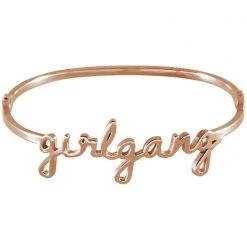 Wanderlust + Co Girlgang Bangle In Rose Gold Accessories