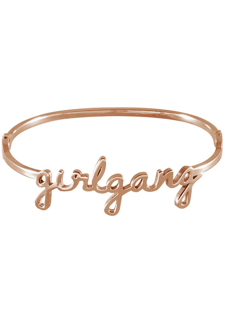 Wanderlust + Co Girlgang Bangle In Rose Gold Accessories 3 Wanderlust + Co Girlgang Bangle In Rose Gold Accessories
