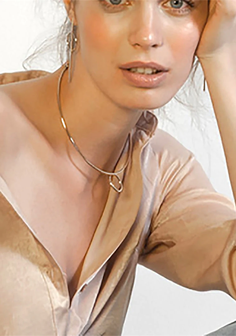 Wanderlust + Co Loop Choker In Gold Accessories 4 Wanderlust + Co Loop Choker In Gold Accessories
