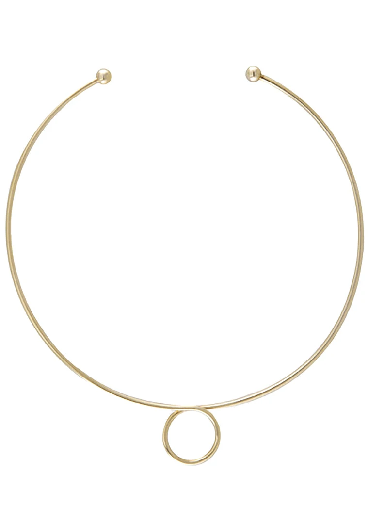 Wanderlust + Co Loop Choker In Gold Accessories 3 Wanderlust + Co Loop Choker In Gold Accessories