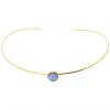 Wanderlust + Co Mia Choker In Gold/Sky 2 Wanderlust + Co Mia Choker In Gold/Sky