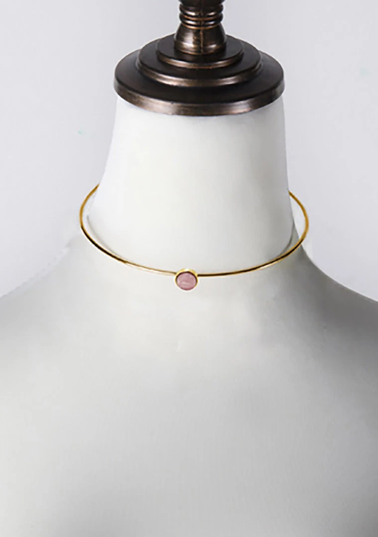 Wanderlust + Co Accessories Mia Choker In Gold/Rose 4 Wanderlust + Co Accessories Mia Choker In Gold/Rose