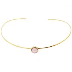 Wanderlust + Co Accessories Mia Choker In Gold/Rose