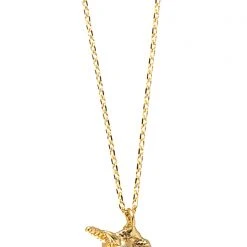 Wanderlust + Co Emoji Unicorn Necklace In Gold Accessories