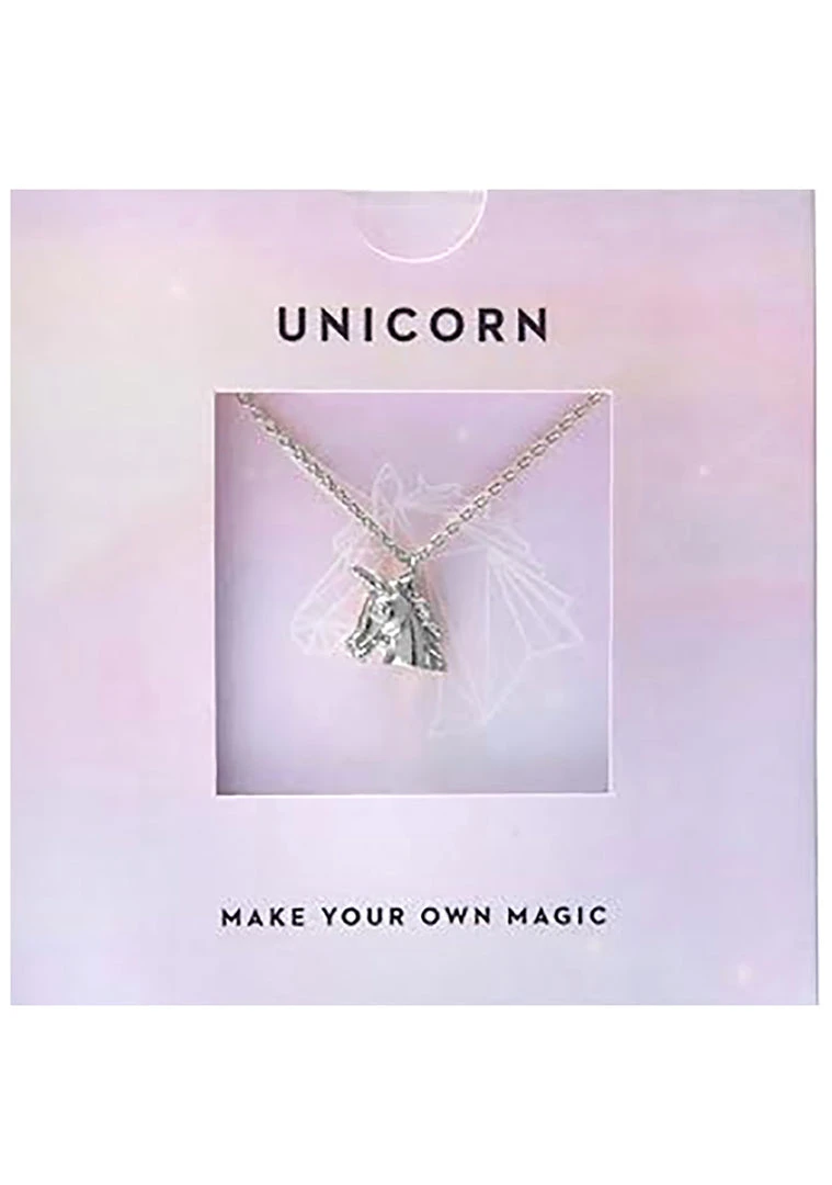 Wanderlust + Co Emoji Unicorn Necklace In Silver Accessories 4 Wanderlust + Co Emoji Unicorn Necklace In Silver Accessories