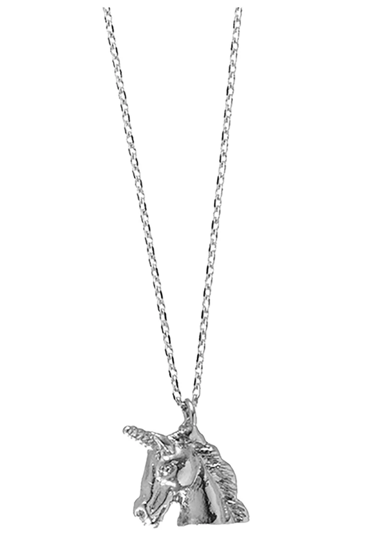 Wanderlust + Co Emoji Unicorn Necklace In Silver Accessories 3 Wanderlust + Co Emoji Unicorn Necklace In Silver Accessories