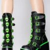 Y.R.U. Dune Alien Platform Boots In Black Green 2 Y.R.U. Dune Alien Platform Boots In Black Green