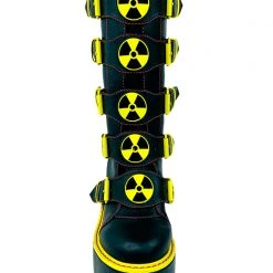 Y.R.U. New Dune Biohazard Platform Boots In Black/Yellow