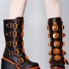 Y.R.U. Dune Jackolantern Platform Boots In Black Orange Shoes 2 Y.R.U. Dune Jackolantern Platform Boots In Black Orange Shoes
