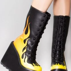 Y.R.U. World Tour Dune Lace Up Flame In Black/Yellow