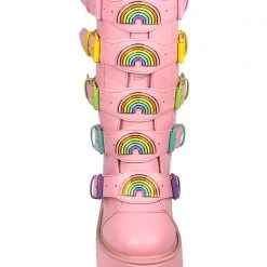 Y.R.U. Dune Rainbow Platform Boots In Pastel Pink 12 Y.R.U. Dune Rainbow Platform Boots In Pastel Pink