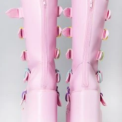 Y.R.U. Dune Rainbow Platform Boots In Pastel Pink 10 Y.R.U. Dune Rainbow Platform Boots In Pastel Pink