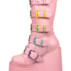 Y.R.U. Dune Rainbow Platform Boots In Pastel Pink 13 Y.R.U. Dune Rainbow Platform Boots In Pastel Pink