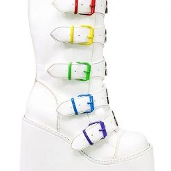 Y.R.U. Dune Rainbow Platform Boots In White Shoes 11 Y.R.U. Dune Rainbow Platform Boots In White Shoes