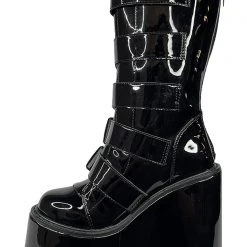Y.R.U. Dune Techno Platform Boots In Black