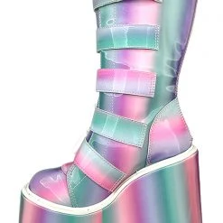 Y.R.U. Tea Room Cinema Dune Techno Platform Boots In Prizmatiq Pastel 13 Y.R.U. Tea Room Cinema Dune Techno Platform Boots In Prizmatiq Pastel