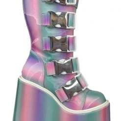 Y.R.U. Tea Room Cinema Dune Techno Platform Boots In Prizmatiq Pastel 11 Y.R.U. Tea Room Cinema Dune Techno Platform Boots In Prizmatiq Pastel