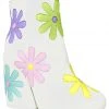 Y.R.U. New Jem Daisies Ankle Boots In Pastel White 1 Y.R.U. New Jem Daisies Ankle Boots In Pastel White