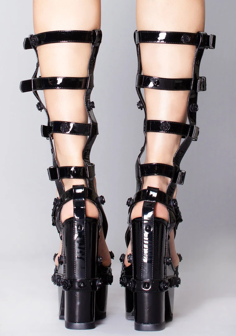 Y.R.U. Nightcall Hi Rose Blackout Platform Heels Shoes 5 Y.R.U. Nightcall Hi Rose Blackout Platform Heels Shoes