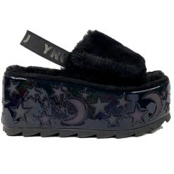 Y.R.U. Qozii Luna Reflective Platform Slides Shoes 12 Y.R.U. Qozii Luna Reflective Platform Slides Shoes